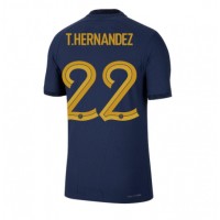 Frankrig Theo Hernandez #22 Hjemmebanetrøje VM 2022 Kortærmet
